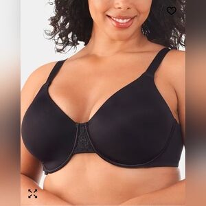 NWT Vanity Fair Beauty Back Smoothing Full Figure Underwire Bra 38C Black